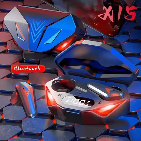 X15 TWS Gaming Earbuds Wireless Bluetooth Earphone With Mic Bass Audio Sound Positioning 9D Stereo M
