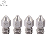 Clearance discount M6 Stainless Steel Thread Nozzle 0.2/0.3/0.4/0.5/0.6/0.8/1.0mm Extruder Hotend Nozzle 3d Printer