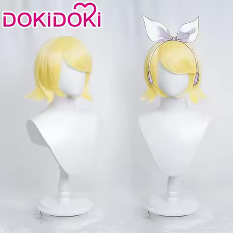 wiwiwi 123 Rinn/Lenn Game Project Sekai Colorful Stage! DokiDoki Halloween Cosplay Wig Women Yellow 