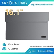 ARZOPA 16.1" Bag Portable Monitor Sleeve Bag, water proof PU Leather Case for Travel Monitor Laptop,