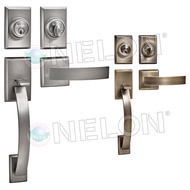 NELON Grip Handleset - Handle 1288 (Main Door Lock / Entrance Door Lock / HDB Main Door Lock / Thumb