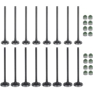 16pcs Engine Intake and Exhaust Valve Kit with Valve Seals for Honda Civic Del Sol 1.6L 1.7L 1992-20