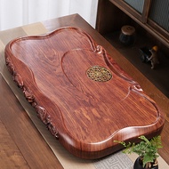 Ebony Tea Tray Household Whole Solid Wood Simple Single-Layer Drainage Imitation Original Wood Carve