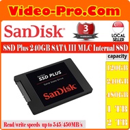 [Same Day Delivery Available*]  SanDisk SSD Plus 120GB / 240GB /  480GB / 1TB/2TB SATA III MLC Internal Solid State Drive (SSD) SDSSDA-120G-G27 / SDSSDA-240G-G26 / SDSSDA-480G-G26 / SDSSDA-1T00-G26 (*Order Before 2pm on working day, will deliver the same