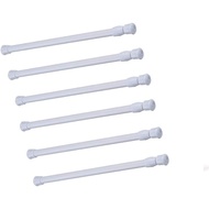 Cabinet Rod Tension Rod,6 Spring Tension Rod Pack 9.8 to 15.7 Inch(about 24.9 to 39.1 cm)Steel Adjus