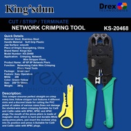 King'sdun Network Crimping Tool KS-20468 Cut/Strip/Terminate