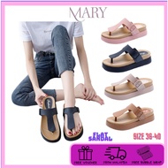 Mary-Ladies 3Cm Heighten Fashion Heel Sandal/Selipar Perempuan/Flip Flopu