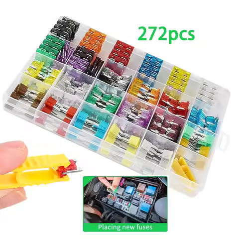 272pcs Micro2 &Mini &LP-MINI Fuses Kit (5-40A) +Puller &Case, 2A/5A/10A/15A/20A/25A/30A/35A/40A Blad
