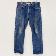 Levi's 505 牛仔褲，拉鍊門襟，靛藍色，W34 碼，古著。