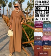 hk3 Jedda Dress Gamis Busui Remple Serut Busui Basic Syari Polos