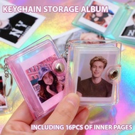 Pvc Mini Photo Album Keychain Pocket Insert Pages Album For Id Photos Storage Album H7b6