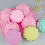 4-Cavity Flower Silicone Mould Mooncake Mould Soap Mold Jelly Mold