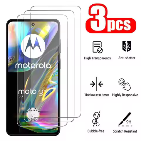 3Pcs Tempered Glass for Motorola Moto G22 G32 G42 G52 G82 Screen Protector for Moto G62 5G G72 G82 5