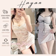 HT189c Silk nightgown with bow pattern and PADDING, cute and sexy body dress HT189c