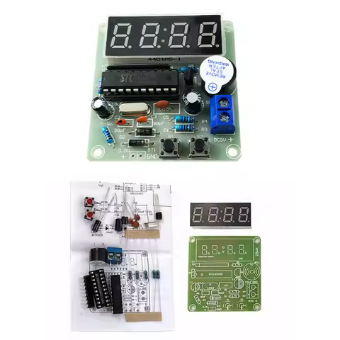 DIY Electronic Kit LED 4 Digital Tube Clock Four-digit Time Display Electronic Component Fun Solderi