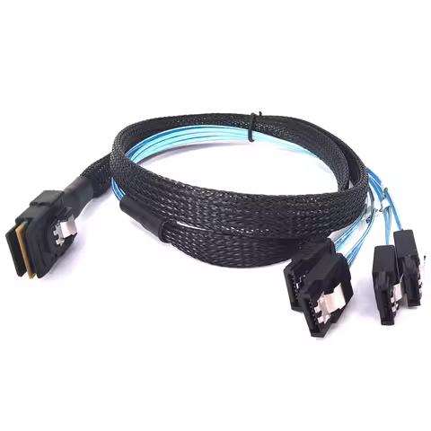 SAS SATA Cable Mini-SAS SFF-8087 To 4 SATA Cable Mini SAS 4i SFF8087 36P To 4 SATA 7 Pin Cable 12Gbp
