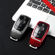 Carbon Fiber Car Key Case Cover Shell For Mercedes Benz New E63 S63 G63 AMG 2021 2020 Car Accessorie