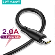 USAMS Type-C Cable For Phone Charger Fast Charging Cable 1M 2A For SAMSUNG S10+/M20/s9/Note9 10 /S8 Galaxy A8 2018 a5 2017 /Redmi Note 7/K20 pro/ Xiaomi Pocophone F1/ Huawei P30P30 ProP20 Pro/Honor /Huawei