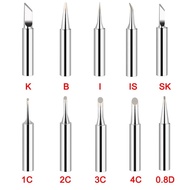 5pcs/set 900M-T Series K/SK/B/I/IS/1C/2C/3C/4C/2.4D/3.2D Soldering Iron Tips Lead-Free Welding Head 