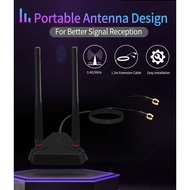 External Antennas Set High Gain 2.4G/5Ghz For Intel AX210 AX200 9260NGW WiFi Card Desktop PCle