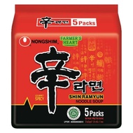 Halal Korea NongShim Shin Ramyun 5 Packets x 120g