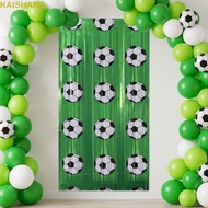 KAISHANG Football Backdrop, Football Themed Green Color Soccer Backdrop, Door Curtain Polyester Fibe