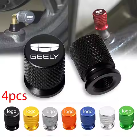 for Geely Atlas Coolray Emgrand EC7 EC8 X7 EX7 CK2 Car Wheel Tire Valve Caps Tyre Stem Covers Airdus