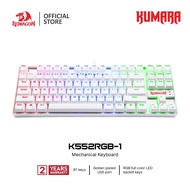 Redragon Kumara K552 RGB 87 Keys Wired Mechanical Gaming Keyboard TKL ABS-Metal Design - White