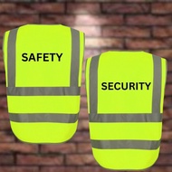 Siap Printed Safety & Security  Safety Vest With Pockets {READY STOCK} For Traffic control, komunity