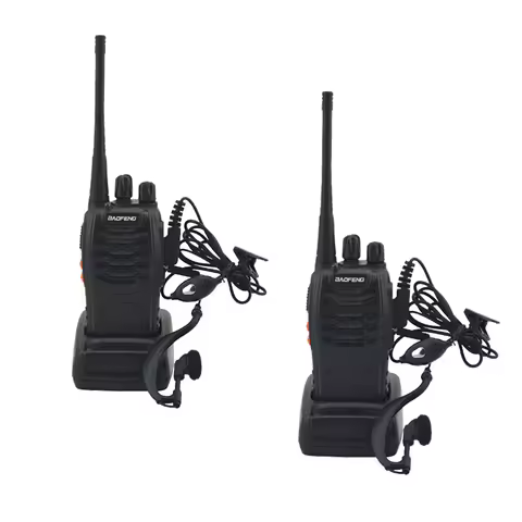 2pcs/lot BF-888S baofeng walkie talkie 888s UHF 400-470MHz 16Channel Portable two way radio with ear