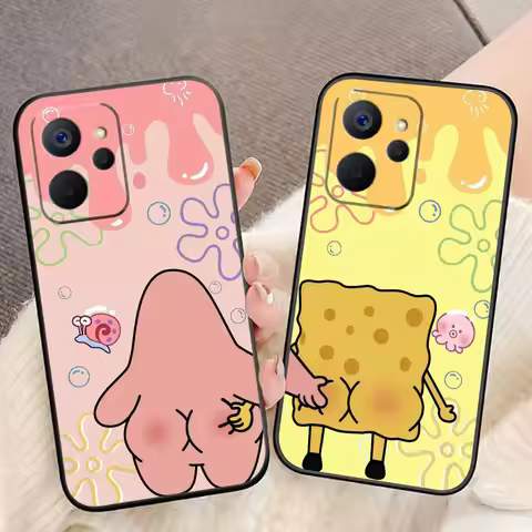 P-Patrick Star S-Spongebob Phone Case For Realme C75 C71 C65 C63 C55 C53 C35 C33 C30 C21 C11 7 6 5 G