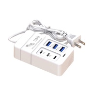 Kebidumei 30W 4-Port USB Charger Type C Fast Charger EU/US Plug PD Quick Charge3.0 Power Adapter Tr