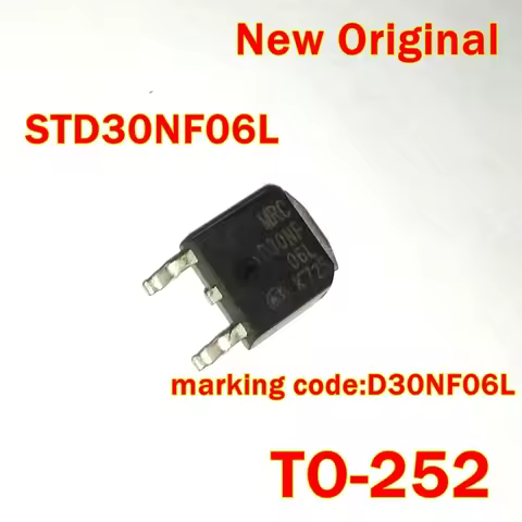 1Pcs to 100Pcs Std30Nf06L Std30Nf06 To-252 New Original Marking Code:D30Nf06L N-Channel 60V Power Mo