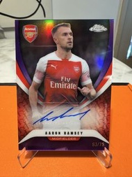 Topps chrome Arsenal Ramsey /75 autograph card 阿仙奴 藍斯 限量75張 簽名球星卡