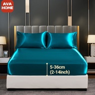 Silk Satin Cadar Queen/King Fitted Cooling Mattress Protector Cover Ready Stock