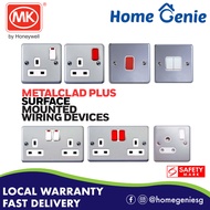MK Metalclad Metal K-Series Sockets 13A Shuttered Heavy Duty Sockets | 1 Gang/ 2 Gang Double Pole So