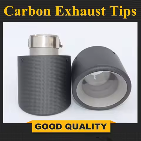 2 X Car Exhaust Tail Pipe Carbon Muffler Tip Tail End Universal For V W K ia O pel A udi M ercedes B