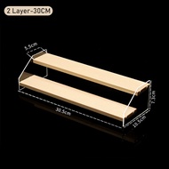 Rak Stand Display Action Figure Akrilik Kayu Tempat Penyimpanan Kosmetik Nail Kutek Kuku Gel Organiz