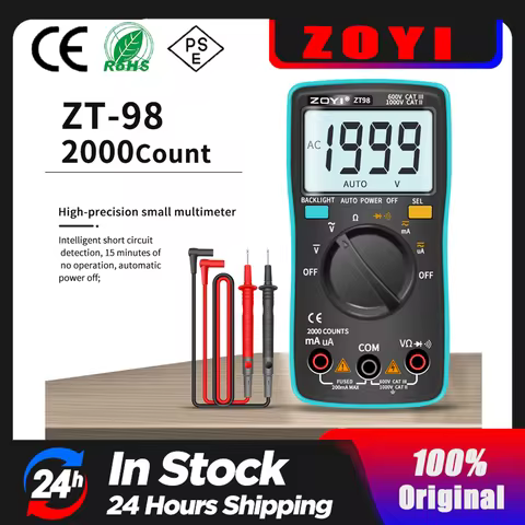 ZOYI Digital Multimeter Ammeter Voltmeter Resistance Frequency backlight Meter voltage Diode Frequen