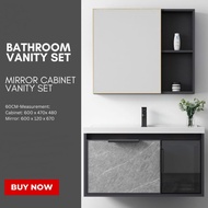 Bathroom Vanity Set Free Tap And Pop Up Waste Sink Mirror Cabinet Set