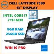 Dell Latitude 7380 Laptop 13.3" FHD Intel Core i7 7TH GEN/8GB RAM/256GB SSD/WIN 10 PRO (REFURBISHED)