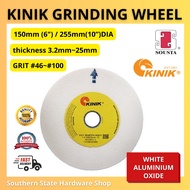 KINIK WHITE (1AWA) GRINDING WHEEL KN-1AWA 6" to 10" Diameter, Thickness 3.2mm-25mm, grit #46-#100