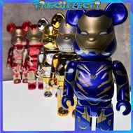 BEARBRICK 400% Marvel Serise Iron man MK5 Spiderman Venom High quality Fashion Anime Trend toy Collection Curve Hand-made Ornament Toy