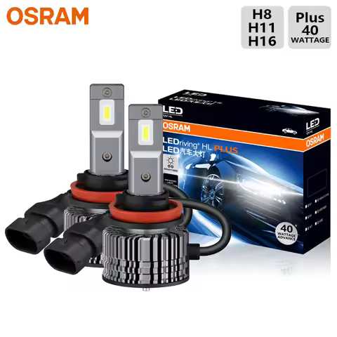 OSRAM LED H11 H8 H16 PGJ19 12V 80W CF 2.0 Plus Car Headlight 8000LM Power Bright 6000K White LED Upg