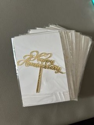 蛋糕插牌 happy anniversary 全新現貨優惠 Cake Topper decoration 打卡必備 。拍照影相 。網紅酒店。裝飾 。週年慶祝