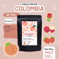 เมล็ดการแฟคั่วอ่อน Peachy Colombia Santa Lucia Single​Origin​  100 g