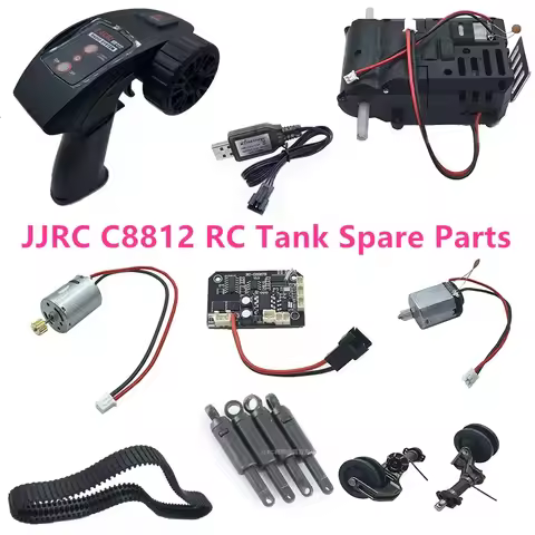 JJRC C8812 RC Tank Spare Parts Motor Receiver Remote Controller Wave Box Track Shock Absorber Guide 