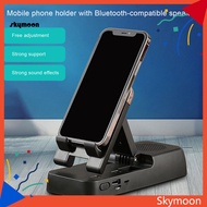 Skym* Mobile Phone Stand Hands-free Phone Holder Wireless Bluetooth Speaker Phone Holder Stand for Mobiles Tablets Anti-skid Bottom Telescopic Design Great Load Bearing