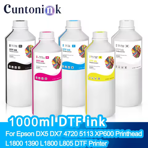 DTF ink 1000ml Direct To Film Transfer Ink For Epson DX5 DX7 4720 5113 XP600 Printhead L1800 1390 L1