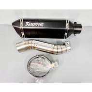 ท่อสลิปออน สลิปออน CBR250R CB300F CBR300R CB300R ขนาด 2 นิ้ว งานสแตนเลส พร้อมปลายท่อ Ak สีดำ ยาว 14